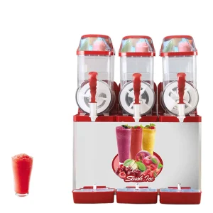Countertop Electric Cooling Beverage Dispenser Stainless Steel Slush Machine Three cylinder Frozen Drink Slushy Maker
