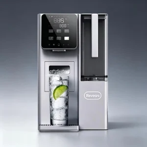 Countertop Electric Water Purifier Dispenser Built in Ice Maker Hot Cold Temperature Control Plastic Healthy Drinking Hotel