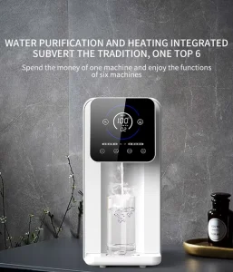 Countertop RO Water Purifier Hot Water 3 Stage Filtration Smart Touch Screen App Controlled Plug Play Tap Water Household