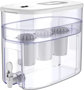 Countertop Water Filter Pitcher Dispenser, Removes Chlorine and Heavy Metals