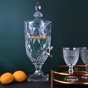 Crystal Drink Juice Water BeerJar Beverage Dispenser Drink Dispenser Fruit Infusion Pitcher