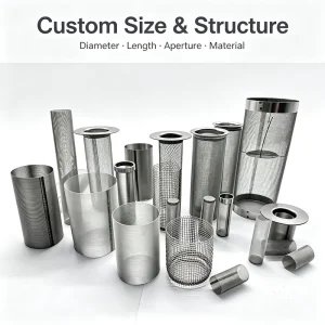 Custom 0.5-300 Micron 304 316L Stainless Steel Filter Tube Wire Mesh Filter Cartridge for Water Oil Liquid Filtration