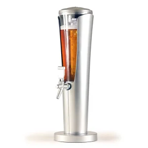 Custom 2.5L Automatic Beverage Dispenser for Juice Beer Wine with Ice Tube Made of Plastic
