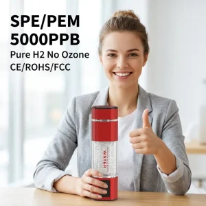 Custom 300ml Hydrogen Water Bottle for Wellness Center SPE PEM Tech 5000PPB High Concentration H2 Generator CE