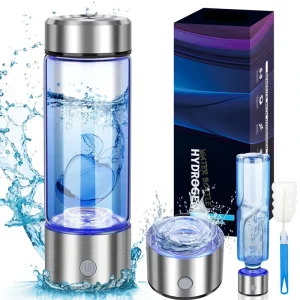 Custom 420ml Portable H2 Molecular Smart Generator Glass Hydrogen Water Bottle for Holiday Gifts