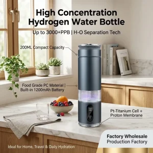 Custom 5 Mins High Concentration 3000+PPB Hydrogen Water Generator No Ozone BPA free Hydrogen Cup Factory Direct Bulk Supply