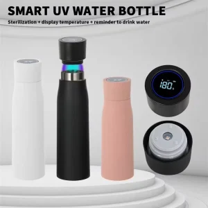 Custom 500 ml Bpa Free Leak Proof Double Wall Insulated Stainless Steel Travel Gym Fitness Self Purifying Water Bottle with Uv