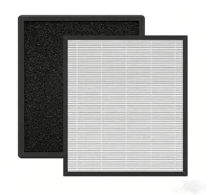 Custom Activated Carbon HEPA H14 Air Purifier Filter 99.99% Efficiency 0.3um Porosity 2 Sections for Replacement