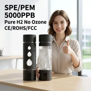 Custom Logo 230ml Hydrogen Water Bottle SPE PEM Technology 5000PPB Portable Hydrogen Water Generator Manufacturer OEM ODM