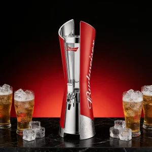 Custom Logo 3L Beer Tower and Juice Dispenser with Ice Tube and LED Light