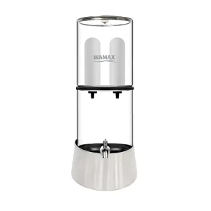 Customizable Glass Gravity Water Filter System Countertop Water Dispenser with Dual Ceramic Filters 13L Capacity for RV