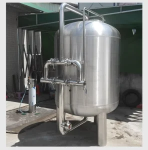 Customizable Multi Media Reverse Osmosis Filtration System Stainless Steel 304 316 Vessel Quartz Sand Activated Carbon Layers