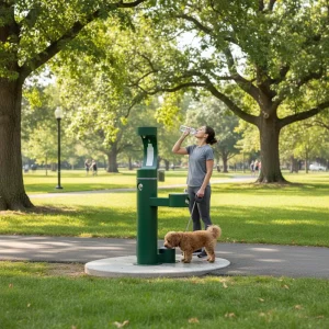 Customization Stainless Steel 304 316 Combination Dog Human Water Drinking Fountain for Outdoor Parks Public Use