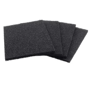 Customized Black Filtration Foam Breathable Open Cell Activated Carbon Polyurethane Sponge Smell Odor