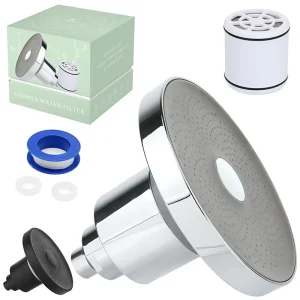 Customized Kdf 55 Shower Filter Popular Style Shower Head Filter Bathroom Chrome Black Filtered Shower Head with Custom logo