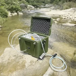 DC24V 65L/H Portable RO Water Purification System Outdoor Camping Desalination Suitcase Watermaker Fresh Water Filter Unit