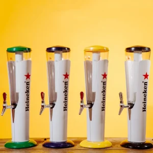 Desktop Beer Tower Dispenser with Beverage Taps for Hotel and Restaurant Use