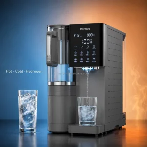 Desktop Smart Hot and Cold RO Reverse Osmosis Hydrogen Rich Water Dispenser Instant Hot and Cold Alkaline Water Filter Machine