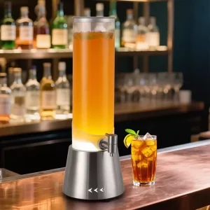 Detachable Stainless Steel 2L 3L Tap Beer Drink Tower Dispenser LED Beverage Cube