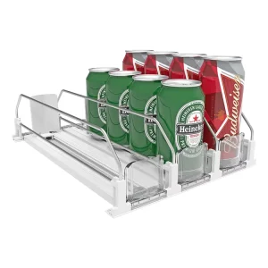 Dispenser Fridge Drink Automatic Pusher Glide Drink Organizer Soda Can Organizer for Refrigerator