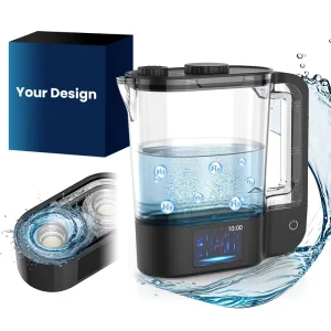 Double H2 Electrolyzer Hydrogen Water Pitcher Portable Countertop 2L 10000ppb