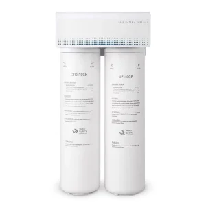 Double Stage Under Sink Drinking Mini Home Water Filtration System with Quick Change Filter