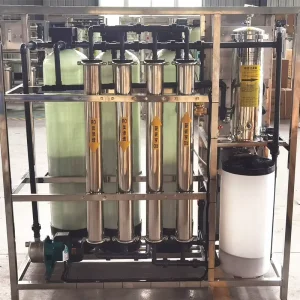 Drinking Water Purification System with Reverse Osmosis RO, PLC, and Pump 250 L to 10000 L Capacity 1000 L/Hour