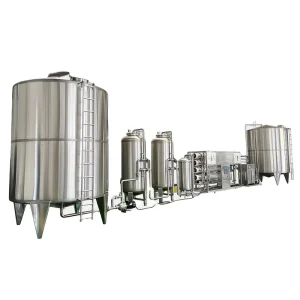 Drinking Water Treatment System RO Mini Wastewater Treatment Plant Stainless Steel Gearbox 2000L/Hour