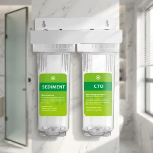 Dual-Core Transparent Undersink 2-Stage Water Filter System with RoHS and CE Certification for Household Use