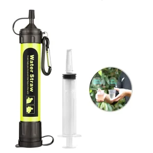 EPA Passed Camping Hiking Portable Water Filter Straw Replacement Filtration Purifier for Outdoor Survival