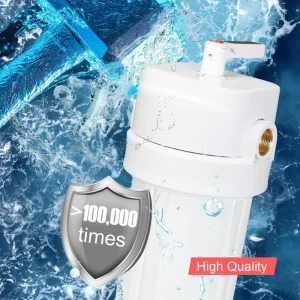 Easy Housing Water Pre Filter for Whole House with Filter Cartridge Shower Head Manual Operation Outdoor & RV Use Sink Filters