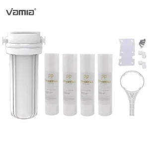 Eco Friendly Portable Household Neutral 10 Inch 5 Micron PP Filter Manual Pump Water Filter 25L Min Flow Rate