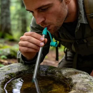 Eco Friendly Reusable Stainless Steel Water Filter Straw 1000L Filtration Zero Plastic Waste for Outdoor Daily Use