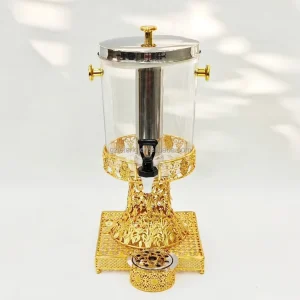 Economic Hollow-Carved Drink Dispenser Large Capacity 8L Stainless Steel Fruit Juice Beverage Dispenser Gold Serving Equipment