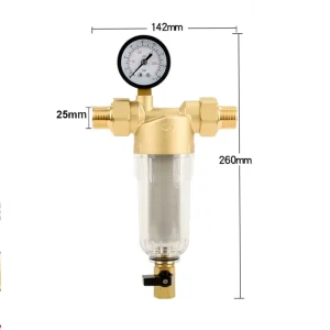 Effective Sediment Removal Water Prefilters With Pressure Gauge for Sediment Removal Timely Cleaning Maintenance
