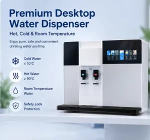 Electric 100GPD Instant Cold and Hot Reverse Osmosis Water Filter System for Office and Commercial Use