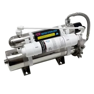 Electric 3-Stage UV Ultrafiltration Stainless Steel Water Purifier for Sink and Outdoor Use