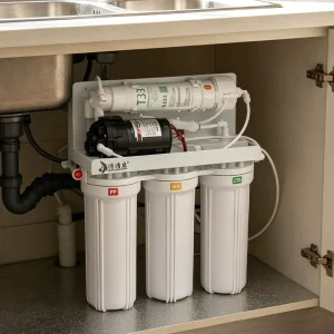 Electric 7 Stage RO Water Filter System Under Sink Self Cleaning Food grade Plastic for Hotels Households Outdoor