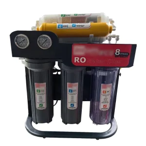 Electric Auto Flush Self Cleaning Double Gauge Countertop Kitchen Faucet Reverse Osmosis 5 Stage Filtration Water Filter System