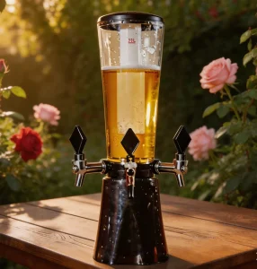 Electric Automatic Liquor Shot Dispenser Plastic Portable Wine Drink Dispenser Bar Equipment Beer Tower with Three Faucet