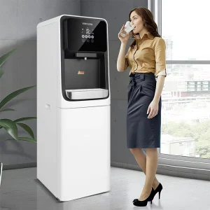 Electric Bottom-Loading Reverse Osmosis Water Dispenser with Direct Drinking, One Cold and One Hot, Freestanding