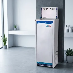 Electric Freestanding Ice Maker and Water Dispenser with Compressor Refrigeration for Household or Hotel Use