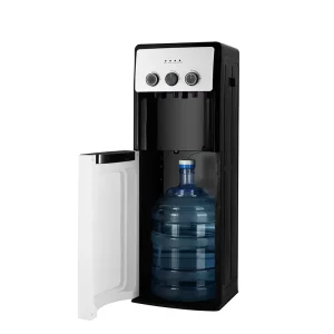 Electric Freestanding Vertical Three-Tap Water Cooler with Instant Hot and Cold Water Top-Load