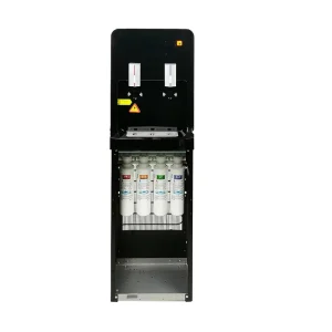Electric Freestanding Water Dispenser Stainless Steel with Plastic Housing Cold Hot Water for Hotels Households Outdoor Use