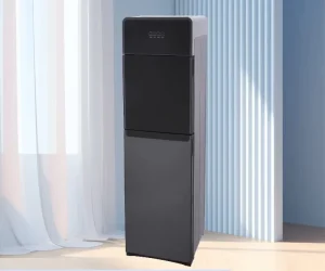 Electric Freestanding Water Dispenser with Cooling & Heating Functions Glass Door & Bottom Load for Hotel and Household Use