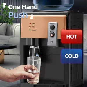 Electric Hot and Cold Water Cooler Dispenser Versatile Desktop Top Loading Water Dispenser Home Office Portable Water Dispenser
