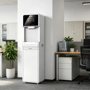 Electric Hot and Cold Water Dispenser with 2 Taps and Freestanding Design for Hotel Use