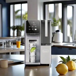 Electric Plastic Countertop Ice Maker Water Purifier Hot Cold Water Dispenser Healthy Drinking Filter Machine for Home Office