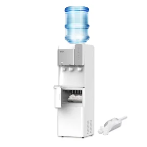 Electric Plastic Freestanding Water Dispenser with Water Cooler and 5 Gallon Capacity for Household Use