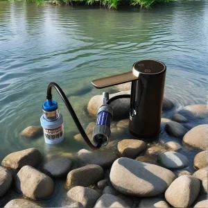 Electric Portable Water Filter 0.01 Micron 6-Stage Water Purifier with Emergency Lighting